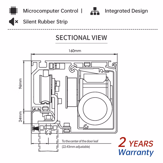 DSL-125b Aluminium Electric Gate Motor Automatic Sliding Door Operator